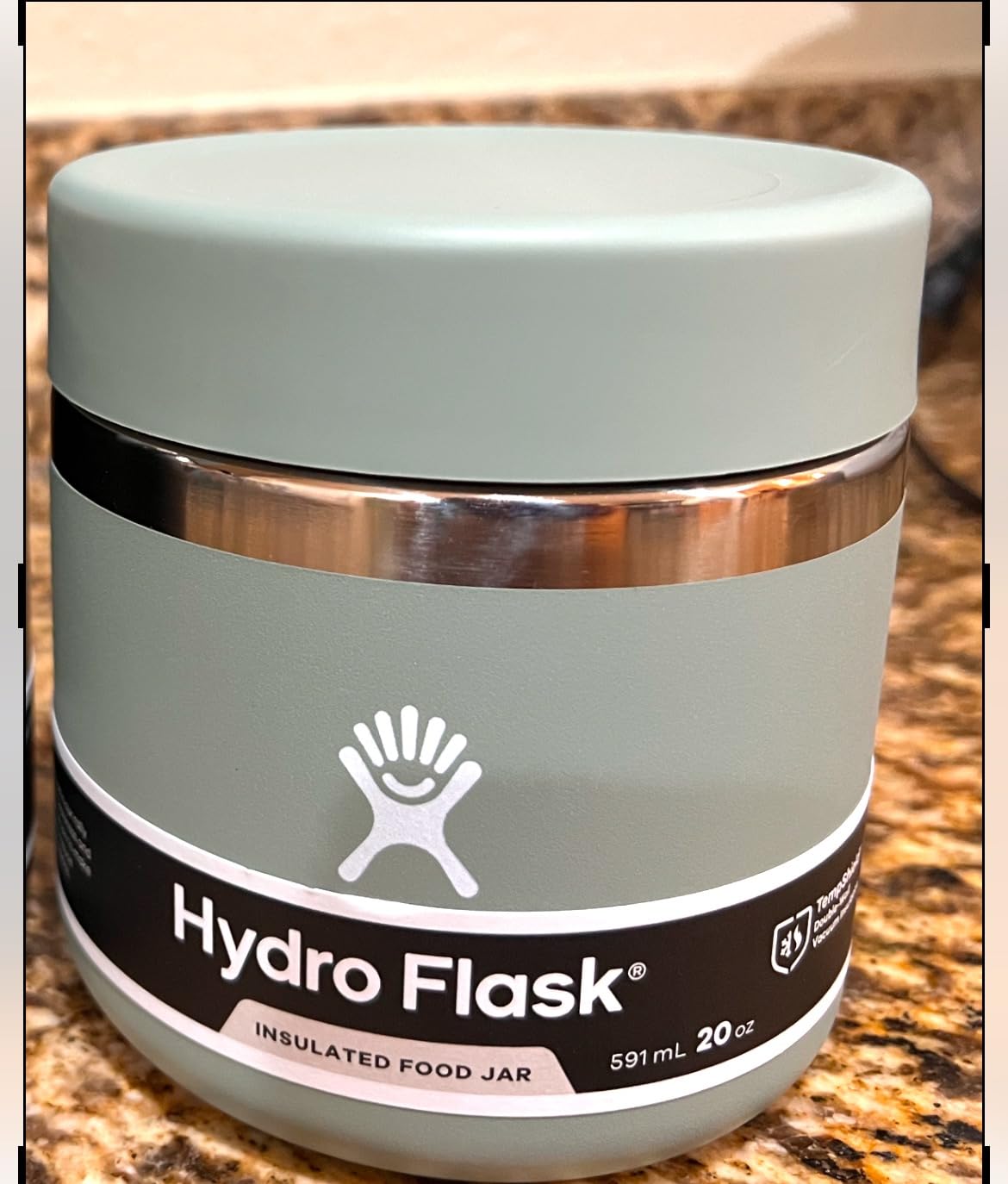 Hydro Flask Food Jar – Insulated Stainless Steel, Snack Travel Container for Hot Food, Lunch, & Soup 12 Oz Agave Green customer photo 1