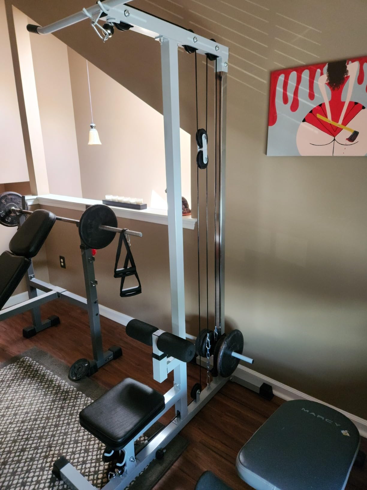 Yes4All LAT Pull Down Machines, LAT Row Cable Machine, LAT Tower with Additional Pulley Cable, High & Low Pulley Stations customer photo 1