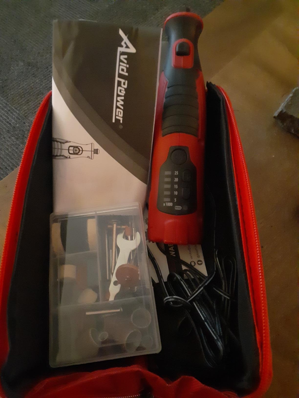 AVID POWER 8V Cordless Rotary Tool 5 Speeds Dog Nail Grinder 4 LED Lights customer photo 1