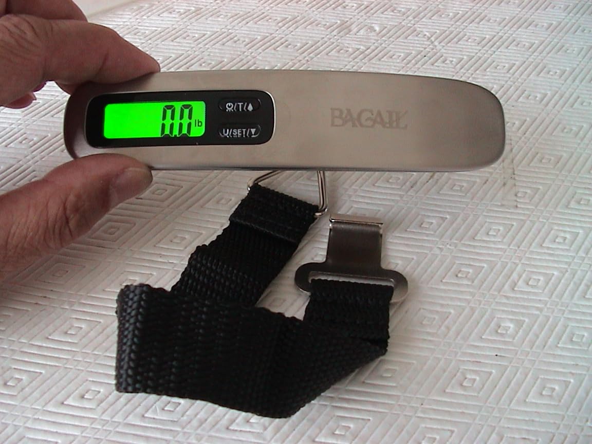 BAGAIL Digital Luggage Scale, 110lbs Hanging Baggage Scale with Backlit LCD Display, Portable Suitcase Weighing Scale, Travel Luggage Weight Scale with Hook, Strong Straps for Travelers customer photo 2