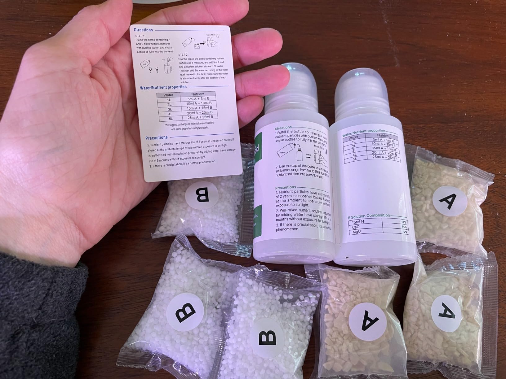 Tigvio 800ml Hydroponic Nutrients A&B for Aerogarden Plant Food Growth customer photo 1