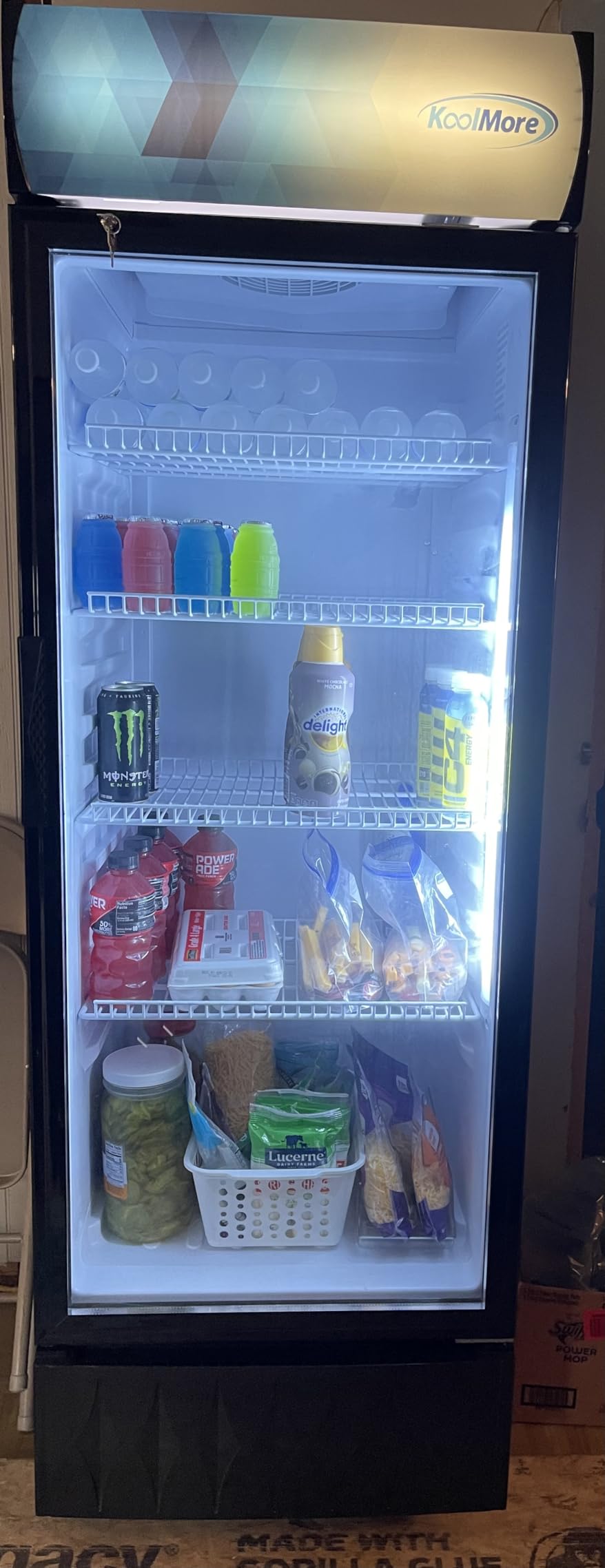 KoolMore 23 in. One Glass Door Commercial Display Merchandiser Refrigerator Cooler in Black, ETL Listed, 10 cu. ft. (KM-MDR-1GD-10C) customer photo 2