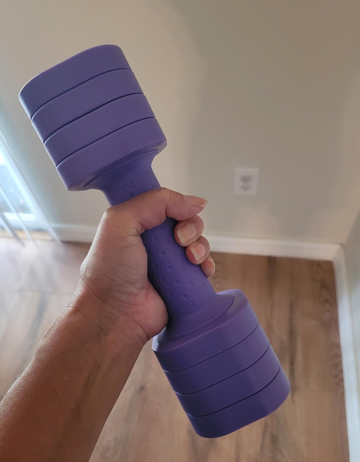 Zempox Adjustable Dumbbell Set, 4 in 1 Free Weight Dumbbell Set for Women, Hand Weight for Women at Home, Each 2lb 3lb 4lb 5lb with TPU Soft Rubber Handle for Home Gym Aquatic Fitness Equipment customer photo 2
