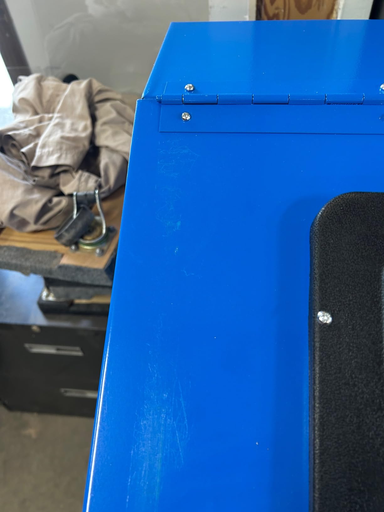 Sandblasting&Sandblaster Cabinet 90 Gallon with Dust Collection Reclaimer System Floor Abrasive Blast Cabinet for Rust Grime Paint Removing customer photo 1