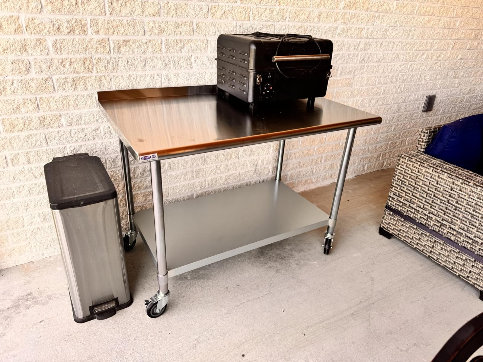 HARDURA Stainless Steel Table with Wheels 30X60 Inches, 2