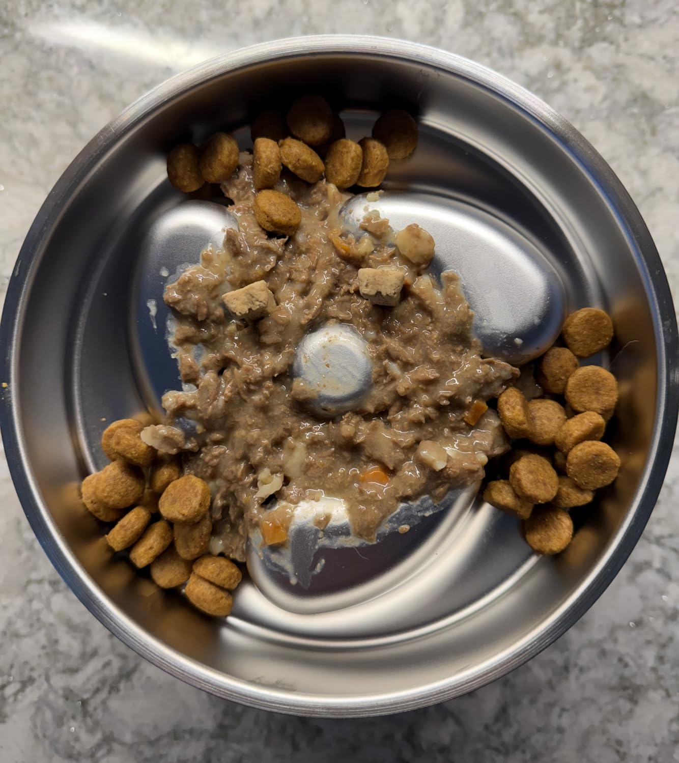 Feedoo Slow Feeder Dog Bowl-2Cups for Medium Breeds, Double Wall Food-Grade Stainless Steel, Heavy Duty with Non-Slip Rubber Base, Puzzle Maze Bowl to Slow Down Eating customer photo 2