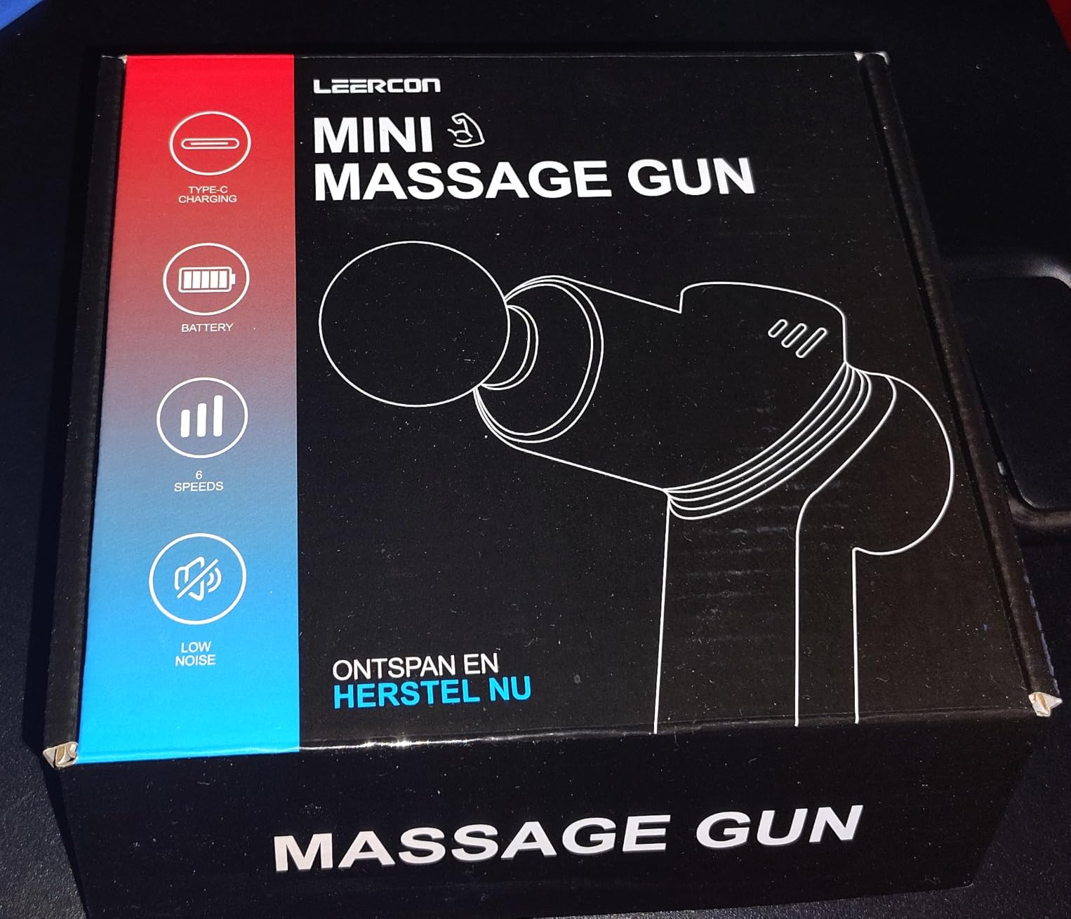 LEERCON Massage Gun Deep Tissue Mini Muscle Massager for Pain Relief, Blue customer photo 1