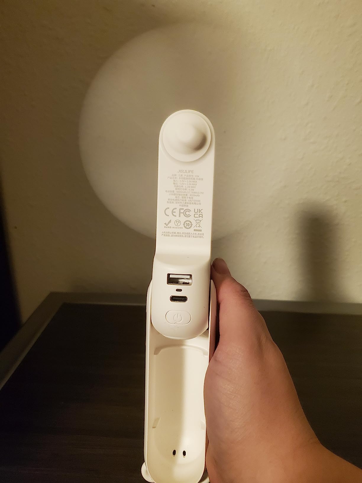 JISULIFE Handheld Fan 8 Plus: 40H Runtime & 4500mAh PowerBank & Flashlight customer photo 2