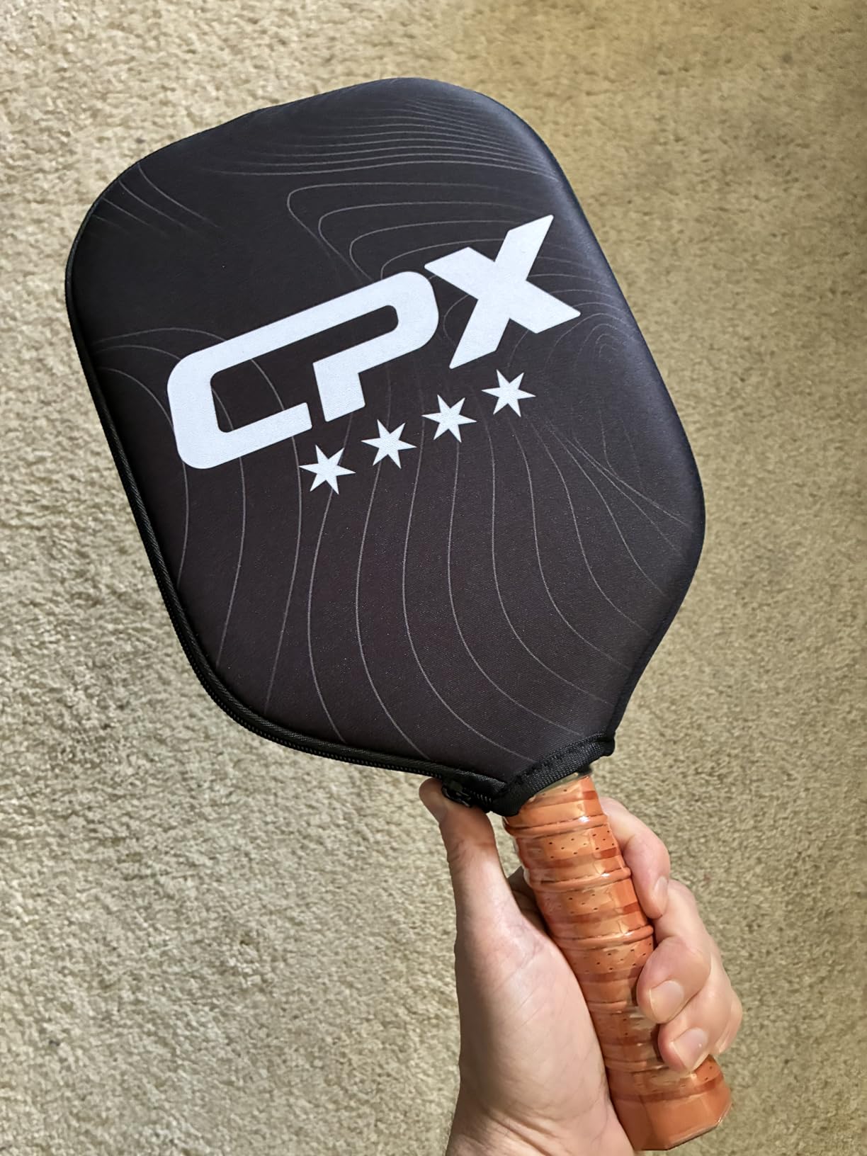 CPX Pro Carbon Fiber Pickleball Paddle - Professional Grade, Matte Finish, Honeycomb Core, Tennis Style Grip - Edgeless Paddle Designed in Chicago, USA customer photo 1