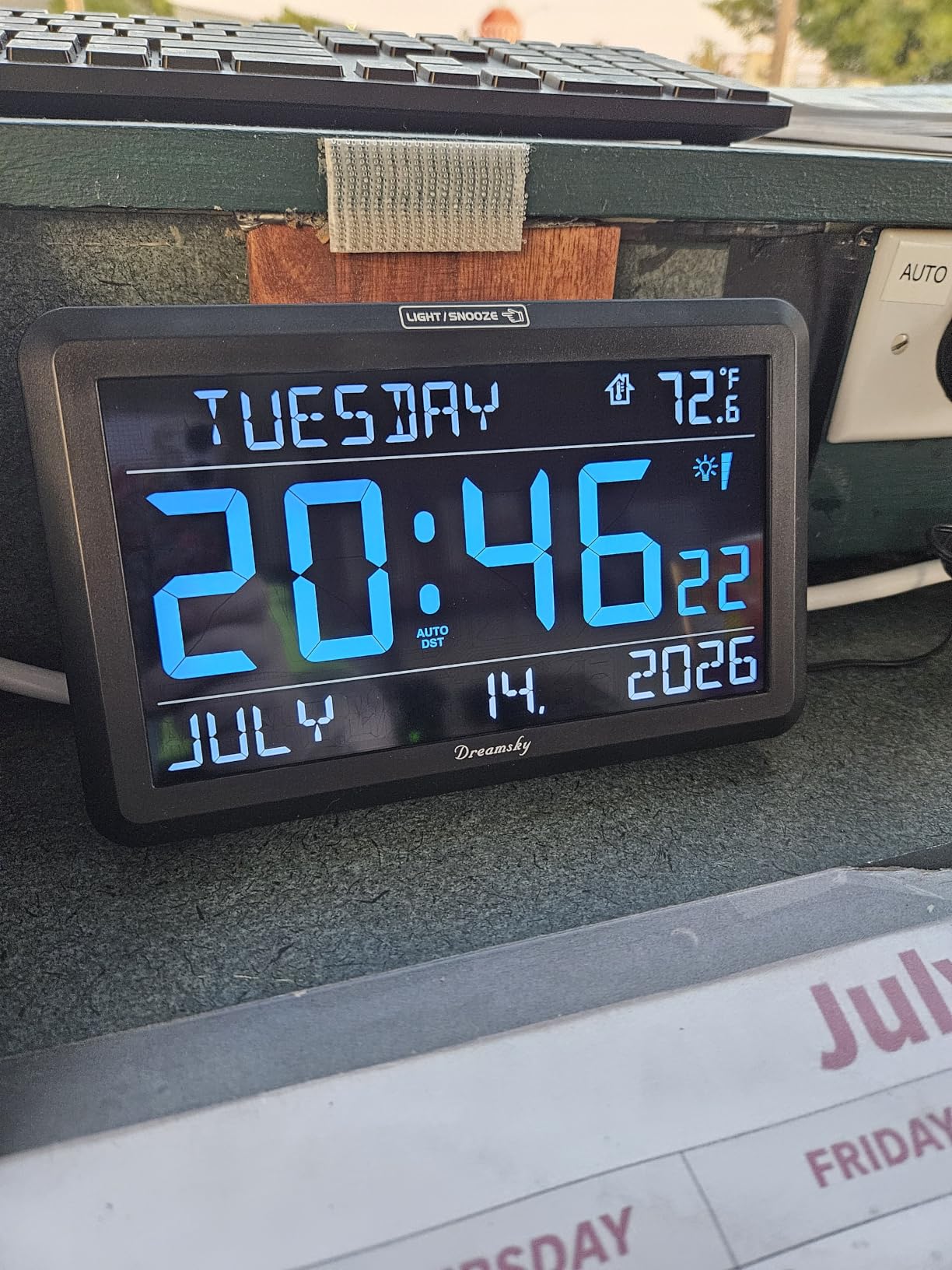 DreamSky Large Digital Clock with Date and Day of Week for Seniors customer photo 1