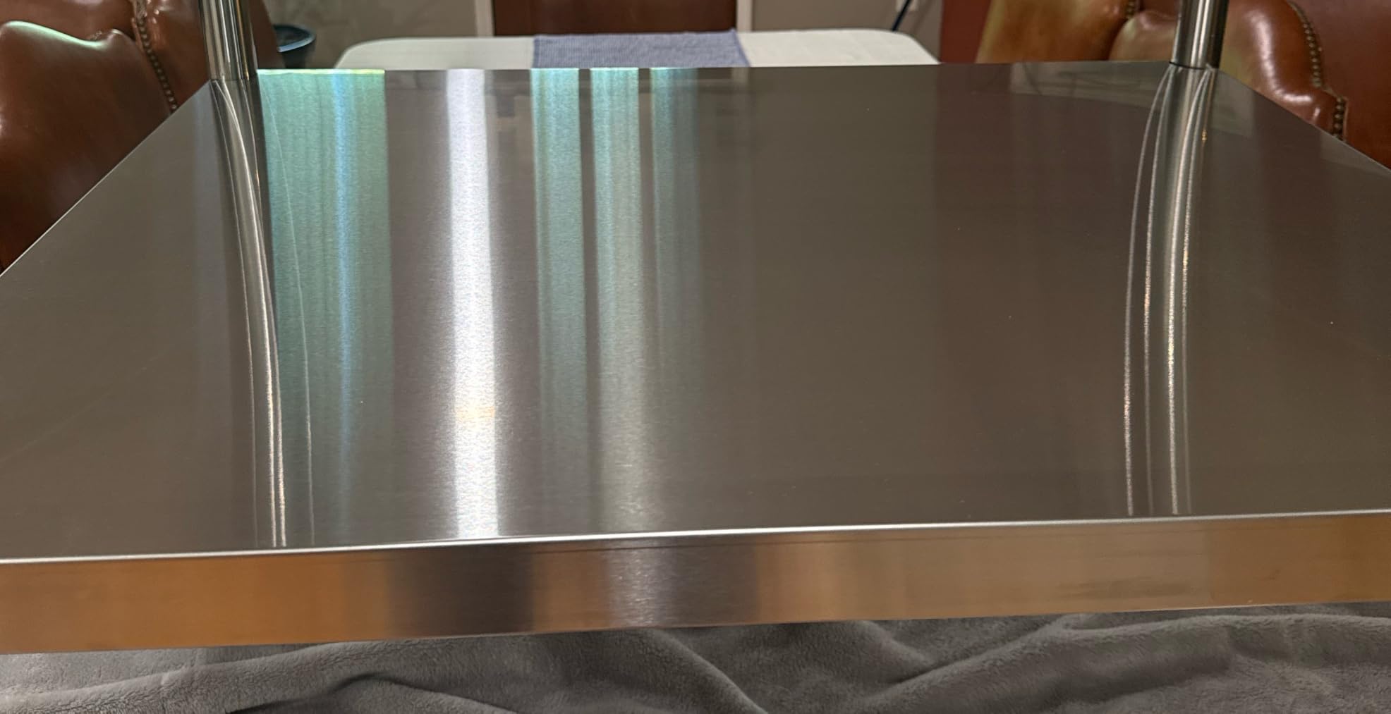 VEVOR Stainless Steel Work Table 30 x 60 x 38 Inch, with 4 Wheels, 3 Adjustable Height Levels, Heavy Duty Food Prep Worktable for Commercial Kitchen Restaurant, Silver customer photo 2