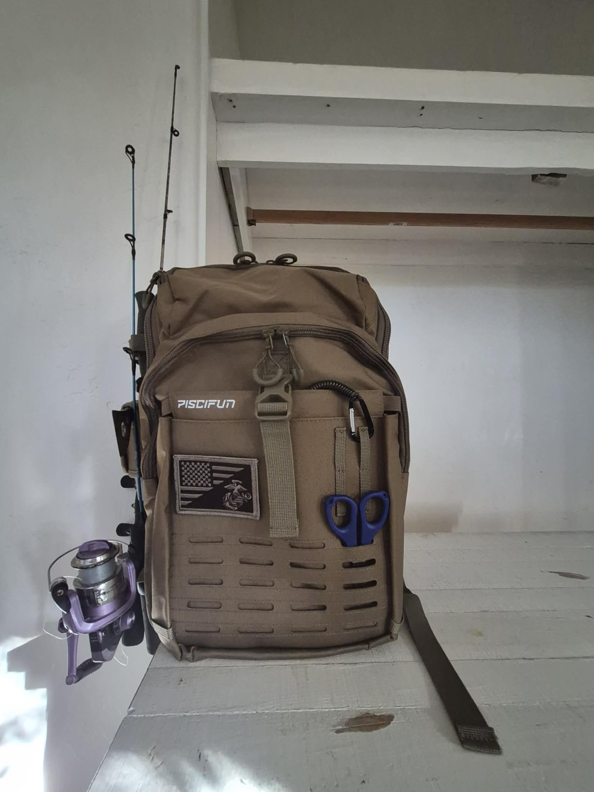 Piscifun Fishing Tackle Backpack, Rod & Gear Holder, Water-Resistant customer photo 1