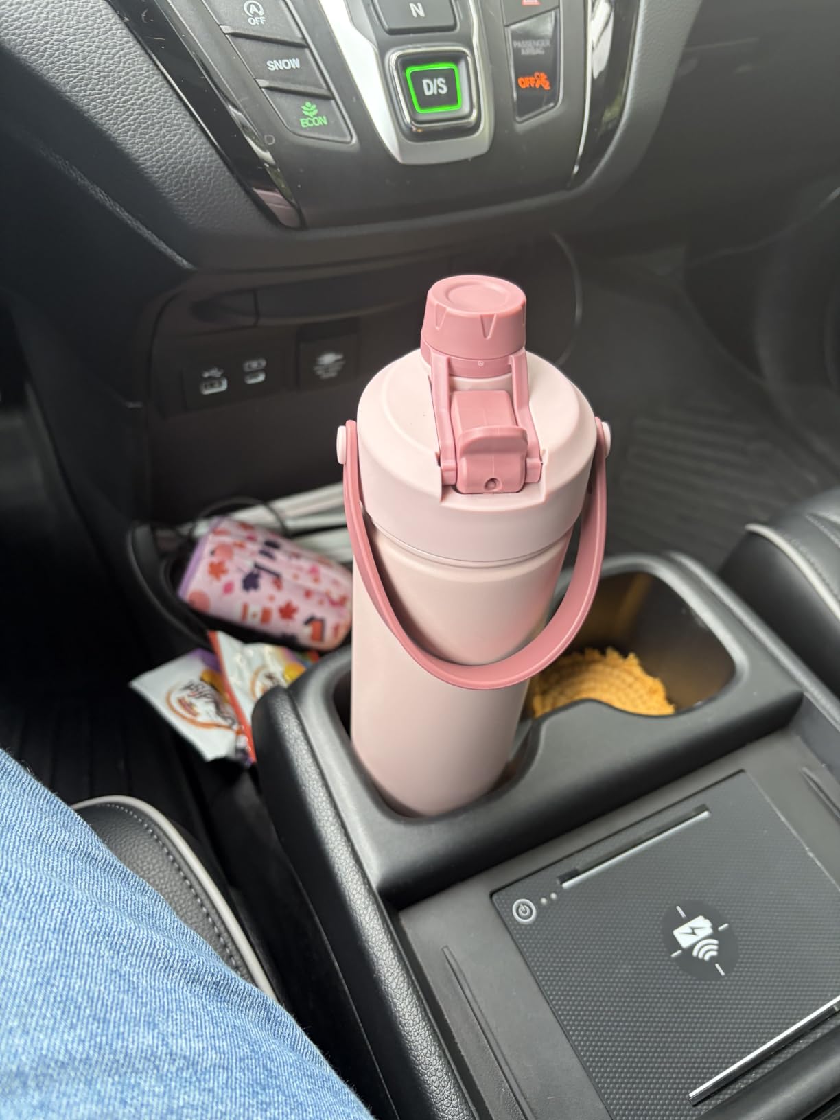 POWCAN 26 oz Insulated Water Bottle with 2-in-1 Straw and Spout Lid, Keep Cold 24H, Leak-Proof, Fits in Car Cup Holder, Stainless Steel Water Bottle for Sports, Travel, and School (Cotton Candy) customer photo 2