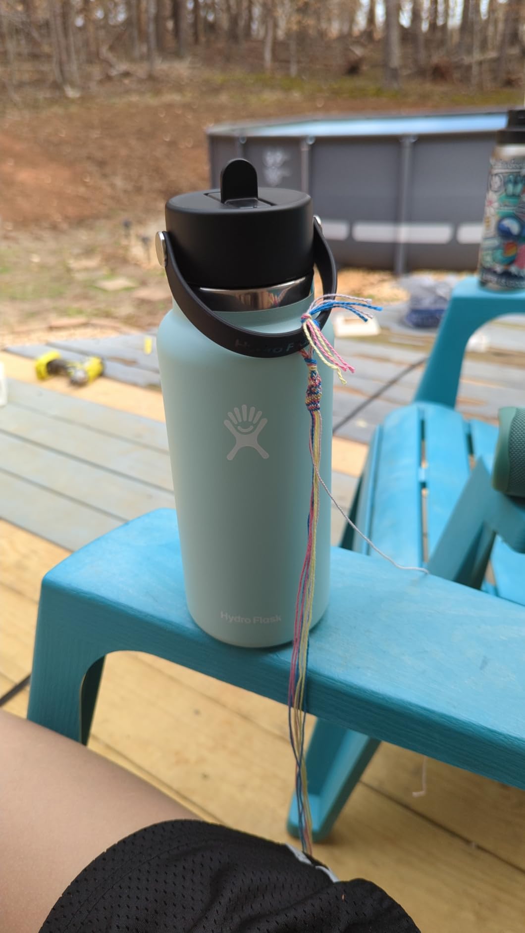 Hydro Flask Water Bottle - Insulated Stainless Steel - Wide Straw Lid, Non Spill, Leakproof in 24 Oz Ivory customer photo 2