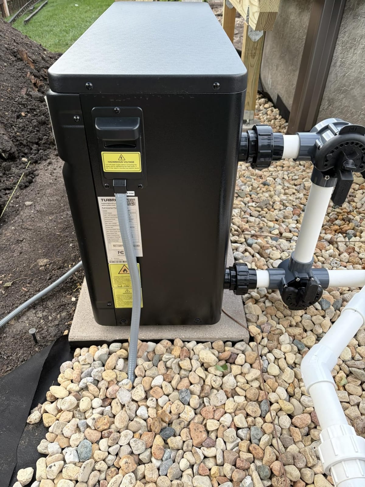 TURBRO 50,000 BTU Inverter Pool Heater, Up to 15,000 Gallons, 220-240 V | WiFi Enabled, 15.90 COP, IPX4-Waterproof, Electric Swimming Pool Heat Pump for in and Above-Ground Pools, Beluga B50V customer photo 2