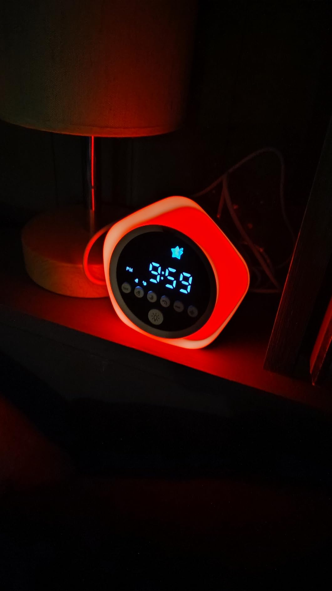 Kids Alarm Clock, Ok to Wake Clock with Green Light Red Light, Toddler Sleep Training Clock for Children customer photo 1