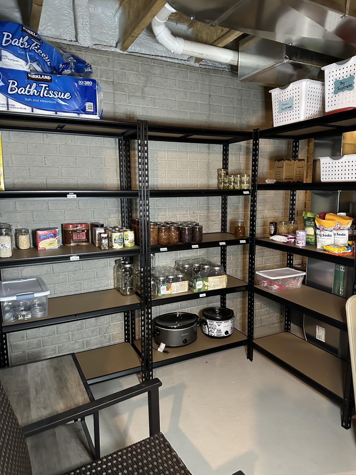 REIBII 2 Pack Garage Shelving, 2400LBS Each,Heavy Duty Storage Shelves | For Basement Pantry Workshop,36