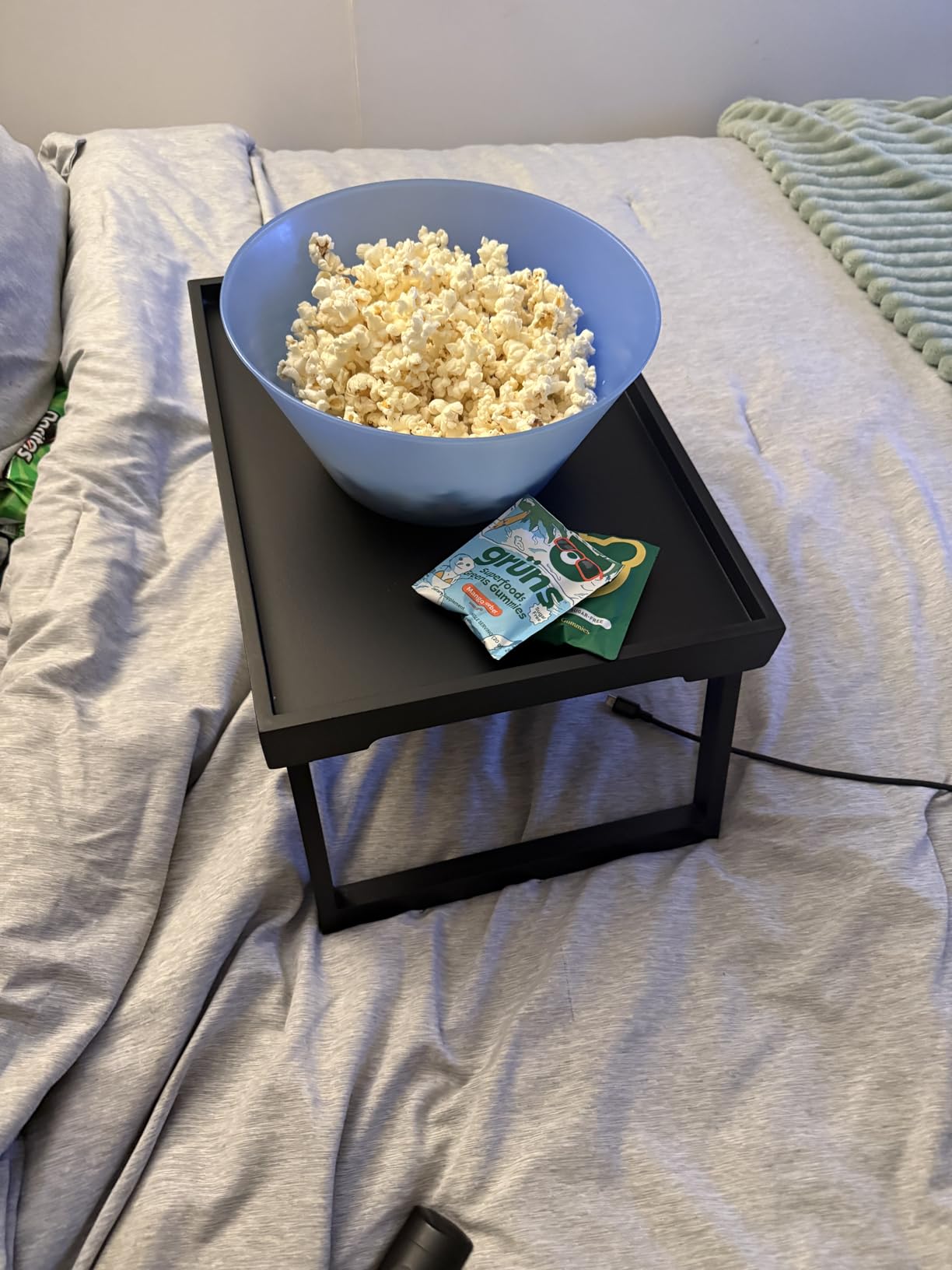 RRX Bed Tray Table with Folding Legs, Breakfast in Bed Tray (1, White) customer photo 1