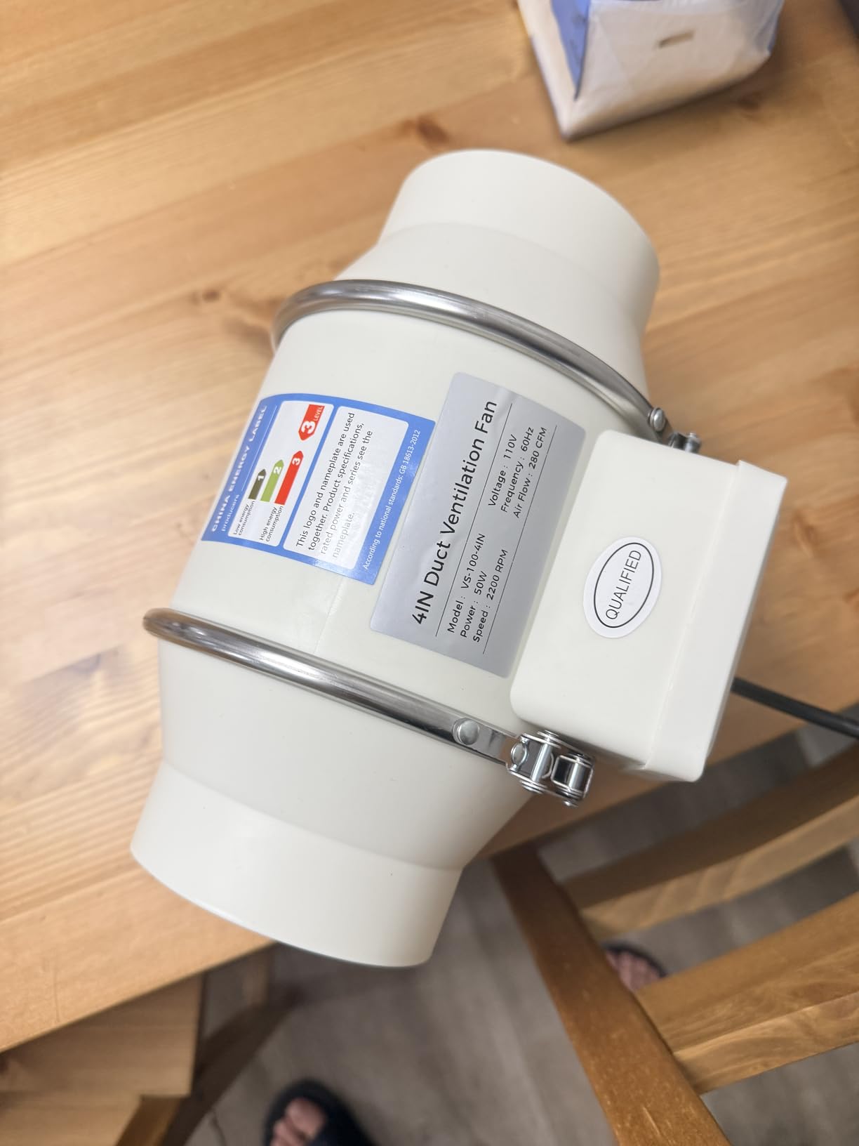 Voltset 4 Inch Duct Fan 280 CFM Inline Ventilation Exhaust Fan customer photo 2