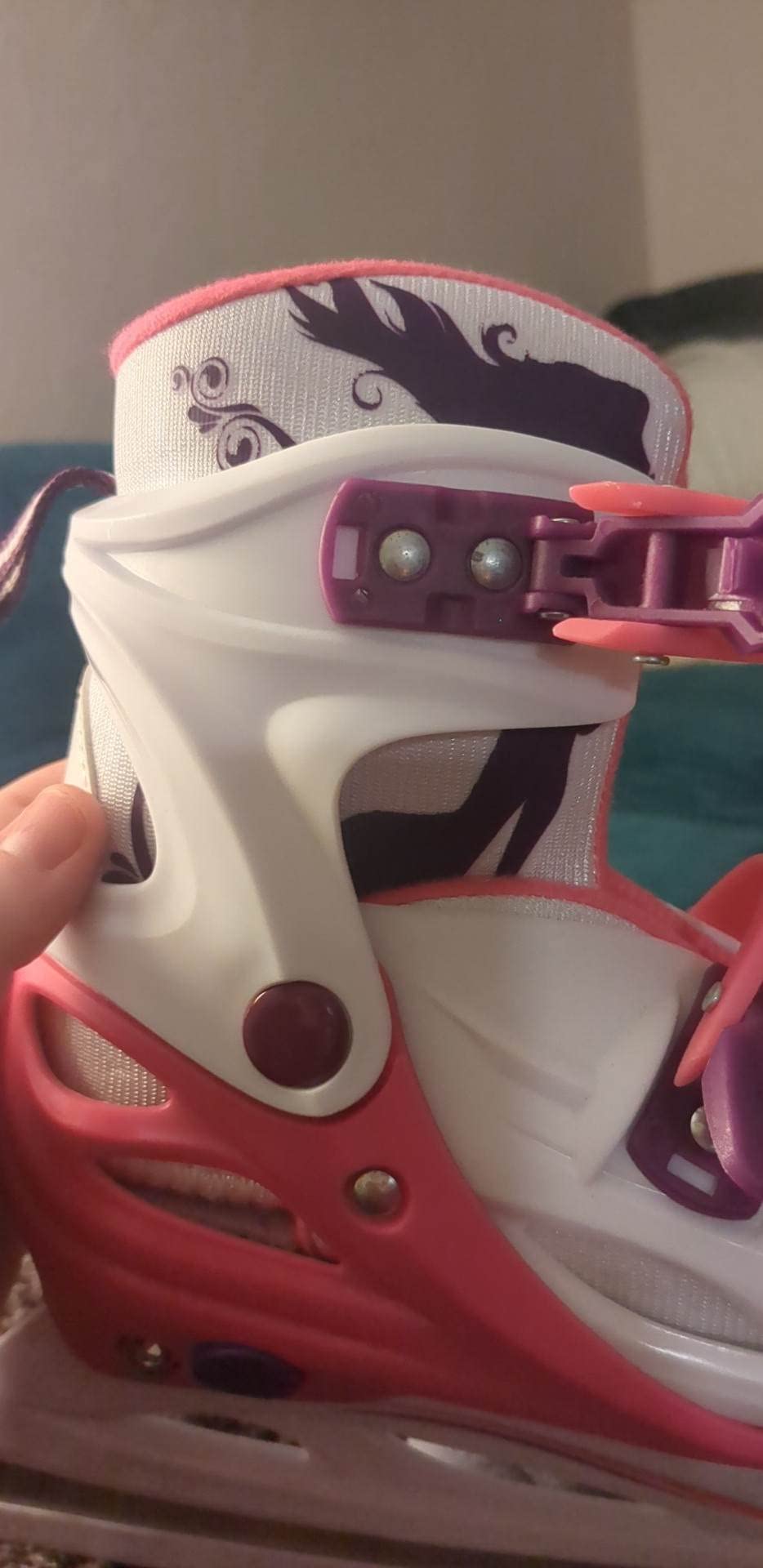 Xino Sports Adjustable Ice Skates - for Girls and Boys, Two Awesome Colors - Blue and Pink, Soft Padding and Reinforced Ankle Support, Fun to Skate!… customer photo 2