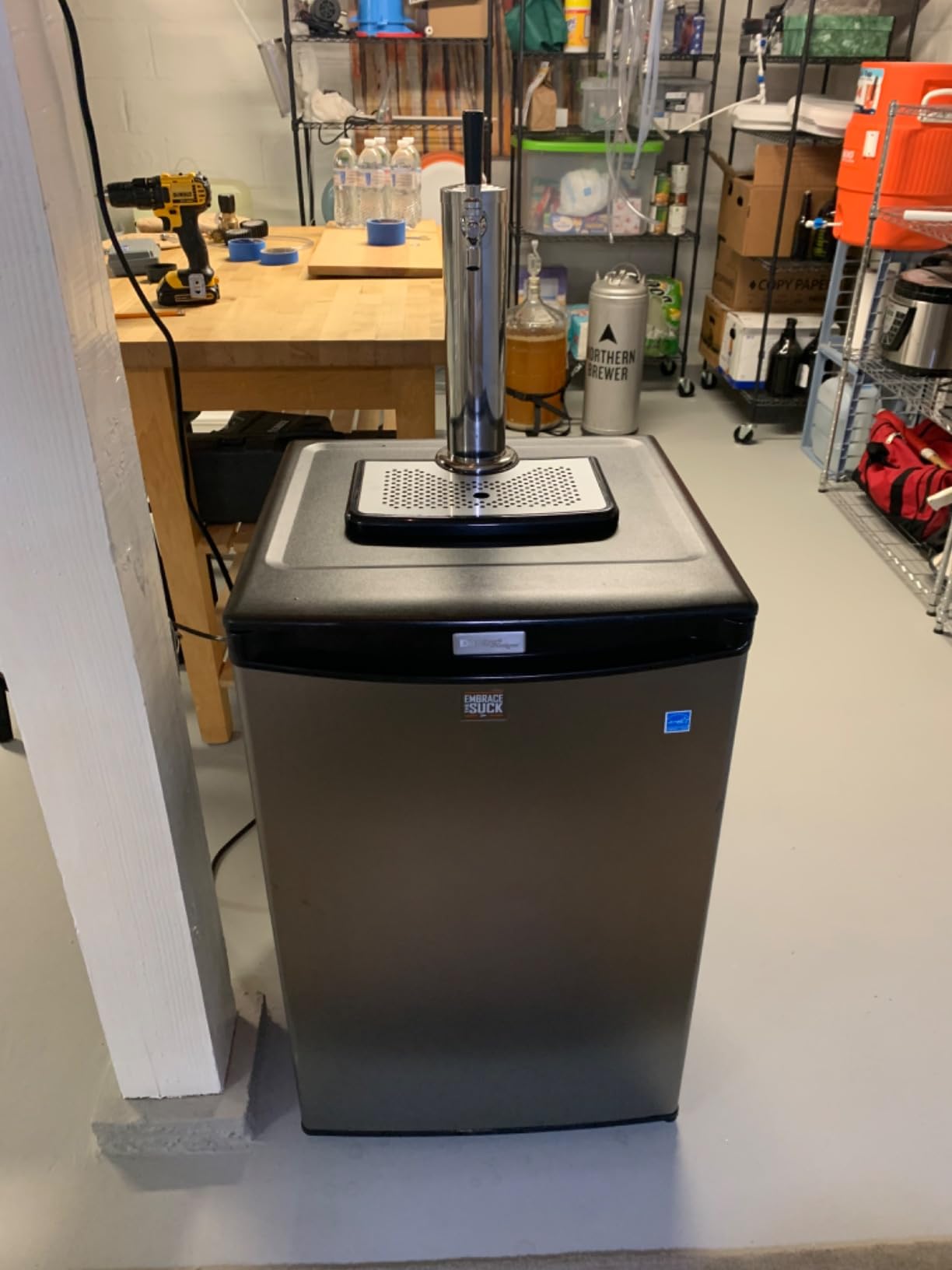 MRbrew 3 Beer Tap Stainless Steel Beer Tower 3'' Flange For Kegerator Tower customer photo 2