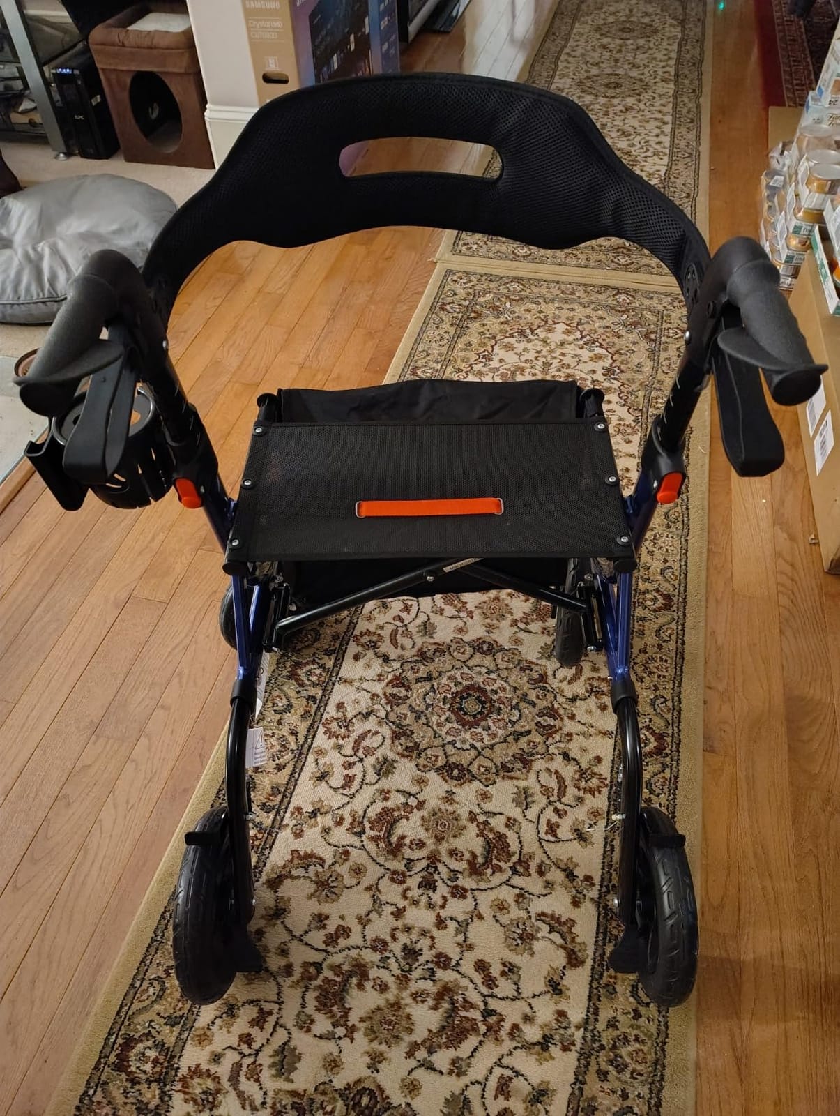 MAXWALK Foldable Rollator Walker for Seniors with Seat, 10