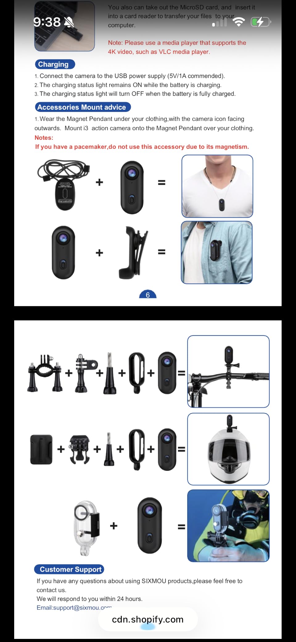 i3 4K Thumb Action Camera, Tiny Size, Mount Anywhere, Small Body Camera customer photo 1