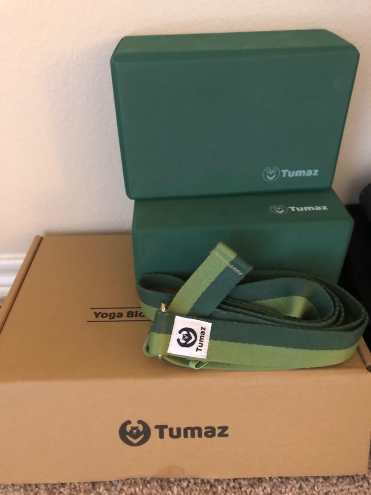 Tumaz Non-Slip Yoga Blocks,High-Density EVA Foam 2 Pack for Yoga & Pilates customer photo 1
