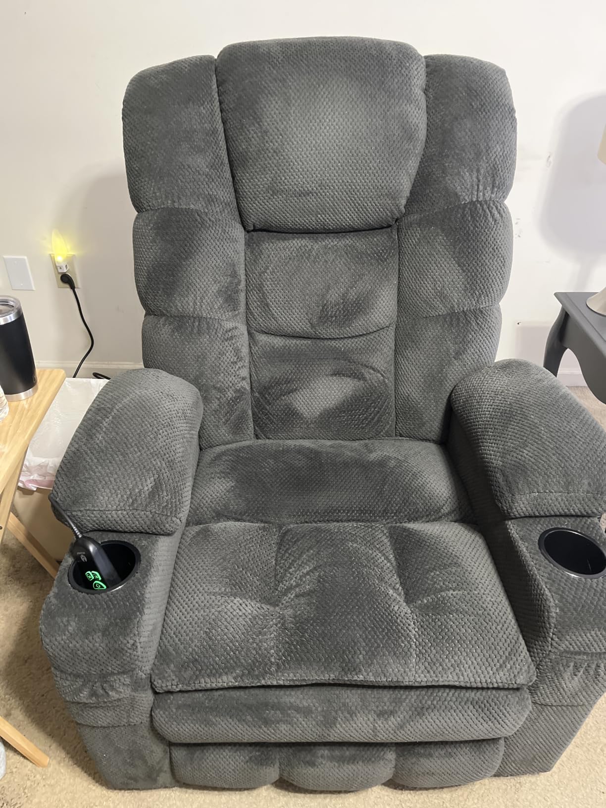 MCombo 3 Motor Power Lift Recliner, Heat and Massage, 7631, Small customer photo 1