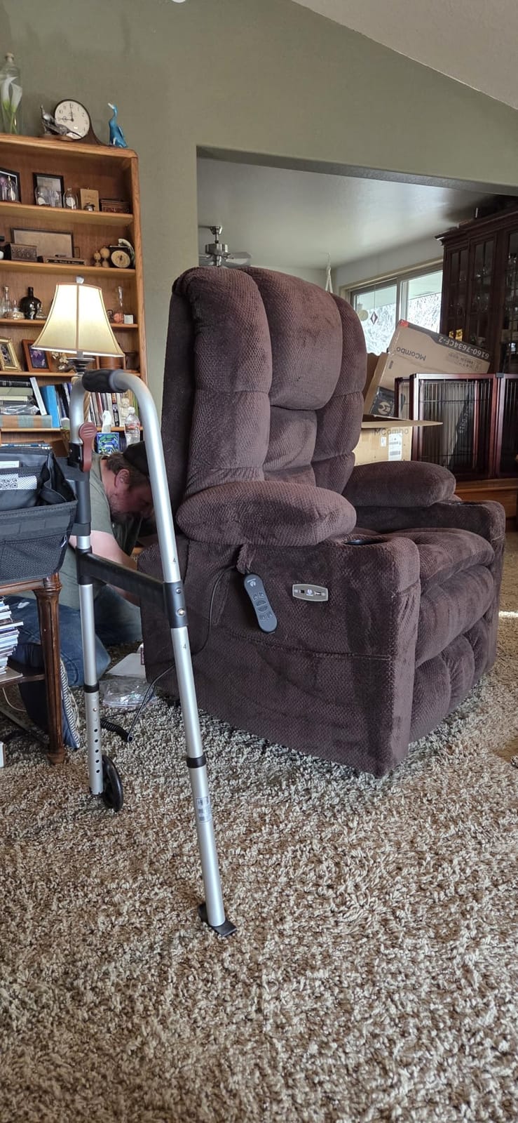MCombo 3 Motor Power Lift Recliner, Heat and Massage, 7631, Small customer photo 2