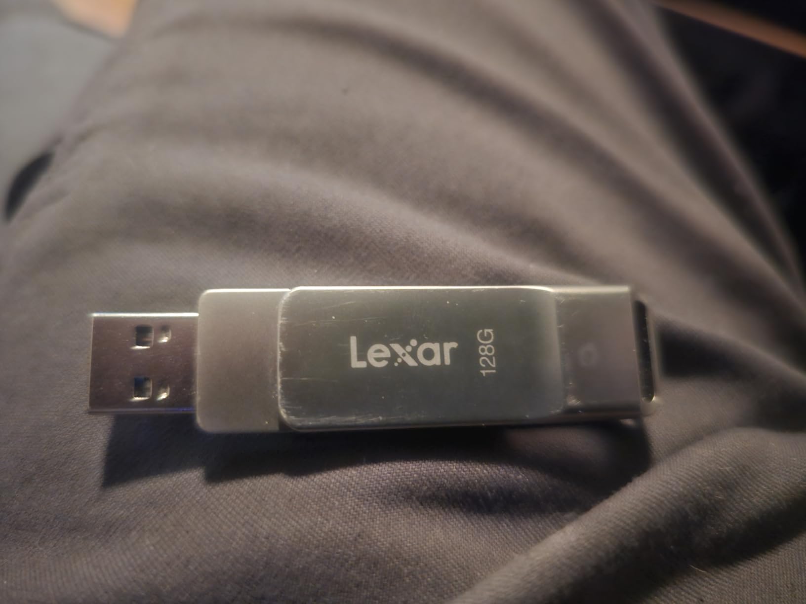 Lexar D40E 128GB Dual USB 3.2 Gen 1 Type-C Jump Drive, Champagne Silver customer photo 1