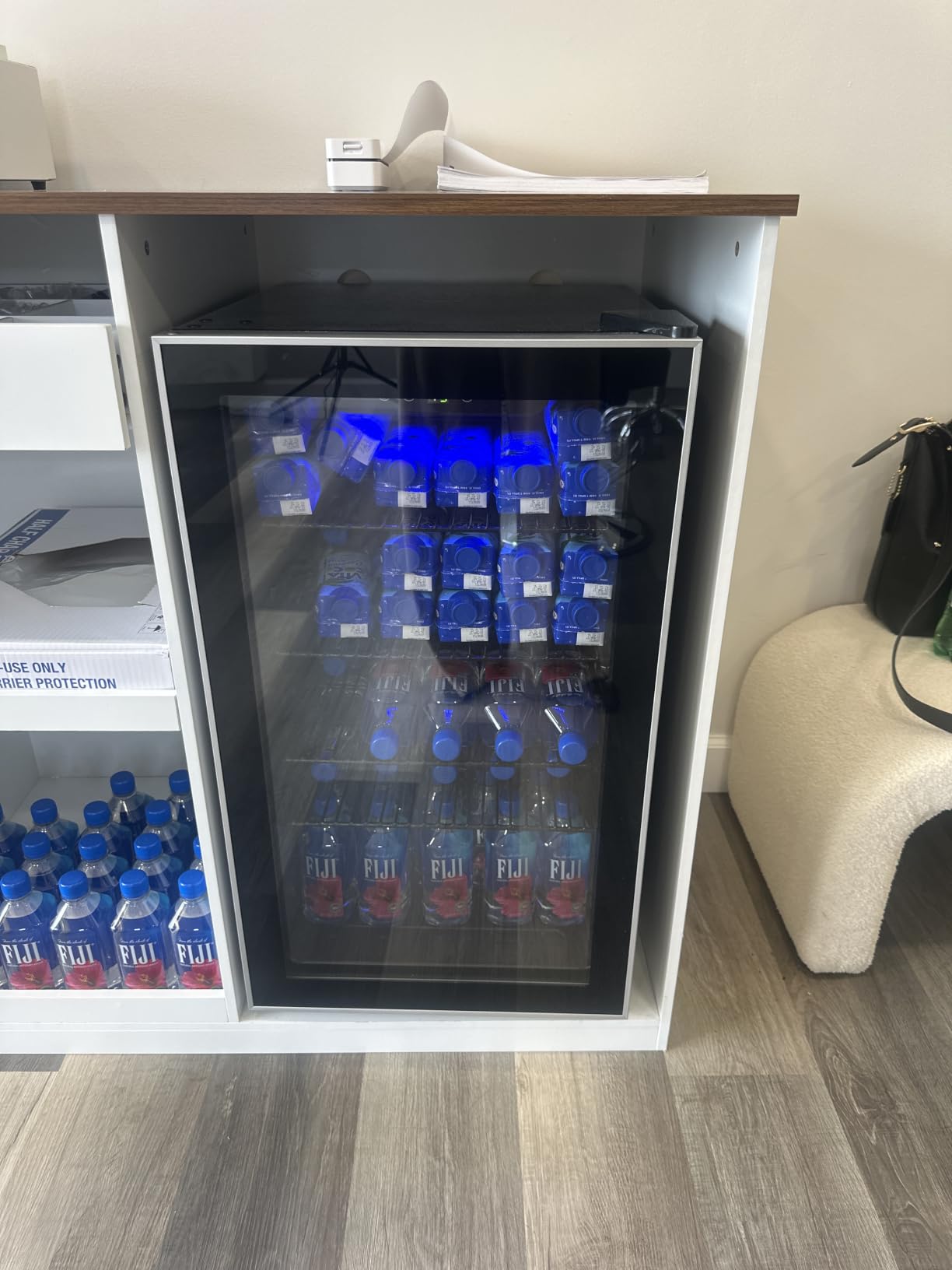 Electactic Mini Fridge 130 Can Beverage Refrigerator Cooler, 3.2 Cu.Ft Drink Fridge for Soda Wine Beer, Adjustable Temperature Control for Home Office, Black customer photo 2