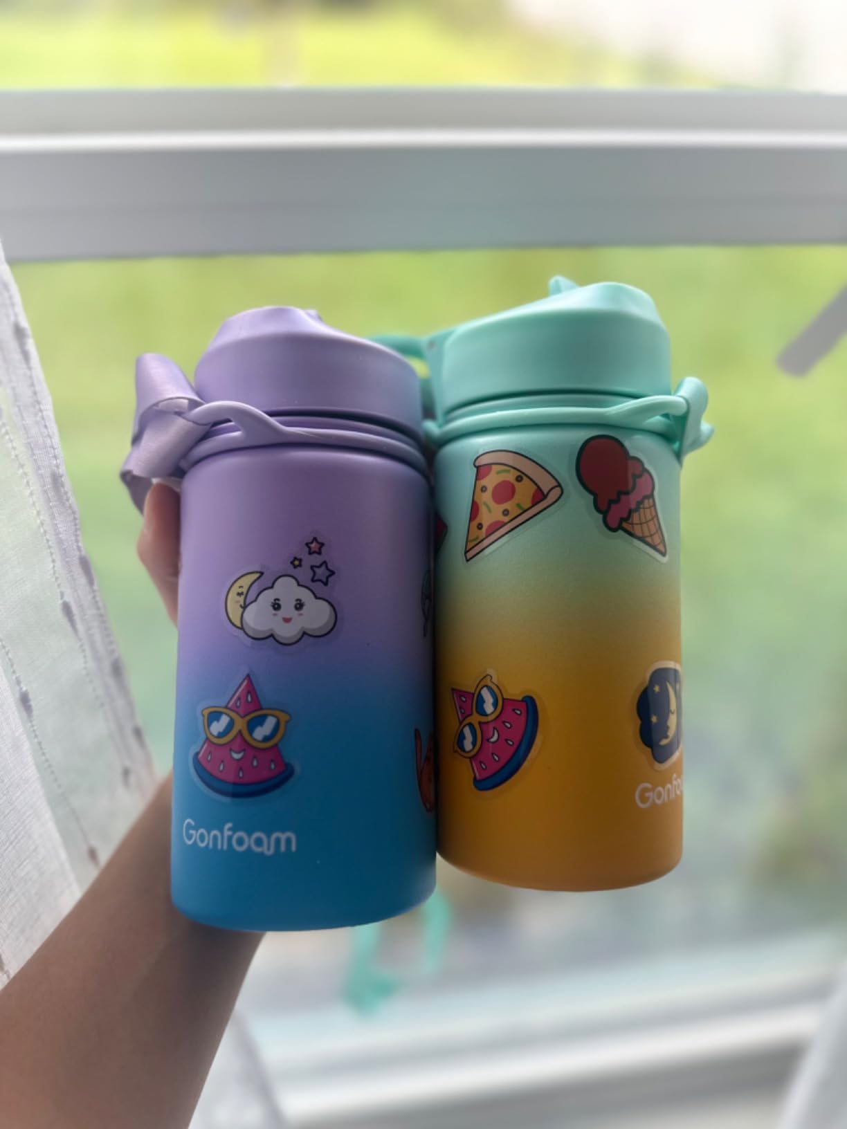 Gonfoam 16oz Kids Stainless Steel Insulated Water Bottle, 2 Pack customer photo 2