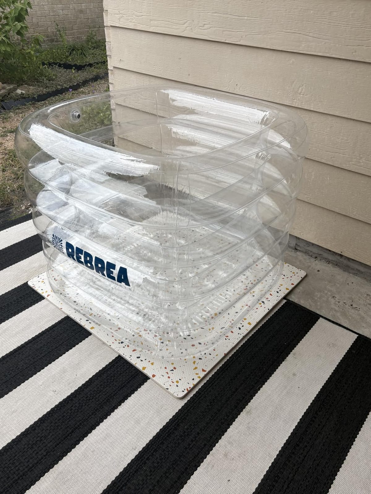 Inflatable Ice Bath Tub -XL Clear See Through - Ice Plunge Tub for Cold Water Therapy - Portable Cold Plunge Tub - Indoor & Outdoor - Inflatable Tub for Adults - Ice Tub for Athletes - Cold Tub customer photo 1