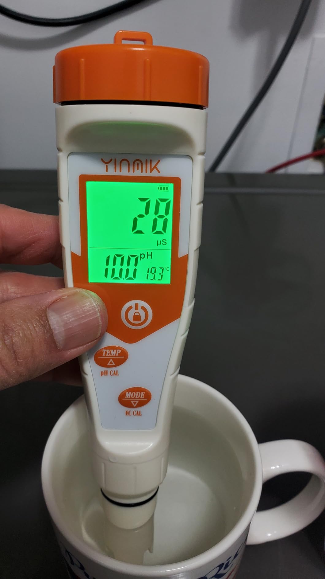 YINMIK pH Meter for Hydroponics, 4 in 1 PPM EC Meter for Plant Nutrients customer photo 2