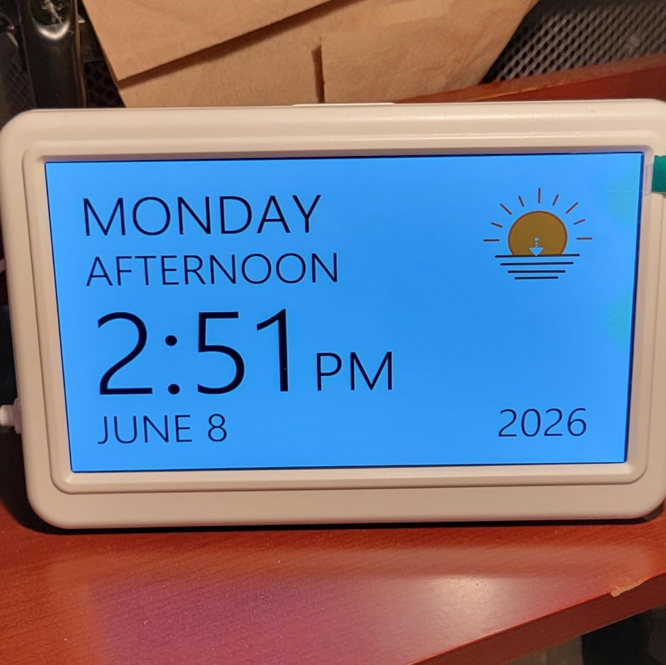 Clock with Day and Date for Elderly,7