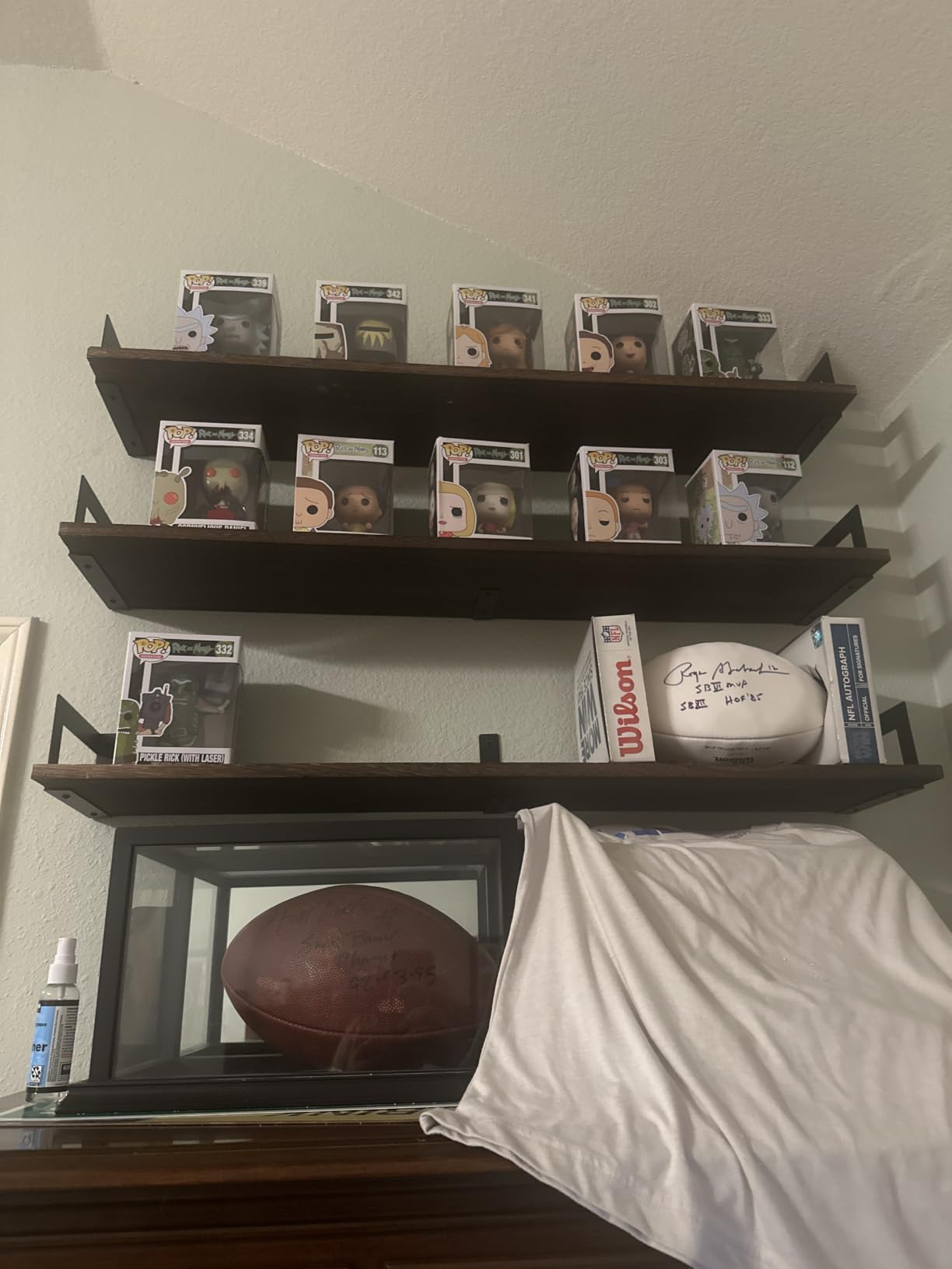 Harwaya Floating Shelves for Wall 36 Inches Long 8 Inch Deep, Large Wall Book Shelves for Bedroom, Rustic Wood Hanging Bookshelf for Living Room Office Kitchen Closet Organizers and Storage - Set of 3 customer photo 1
