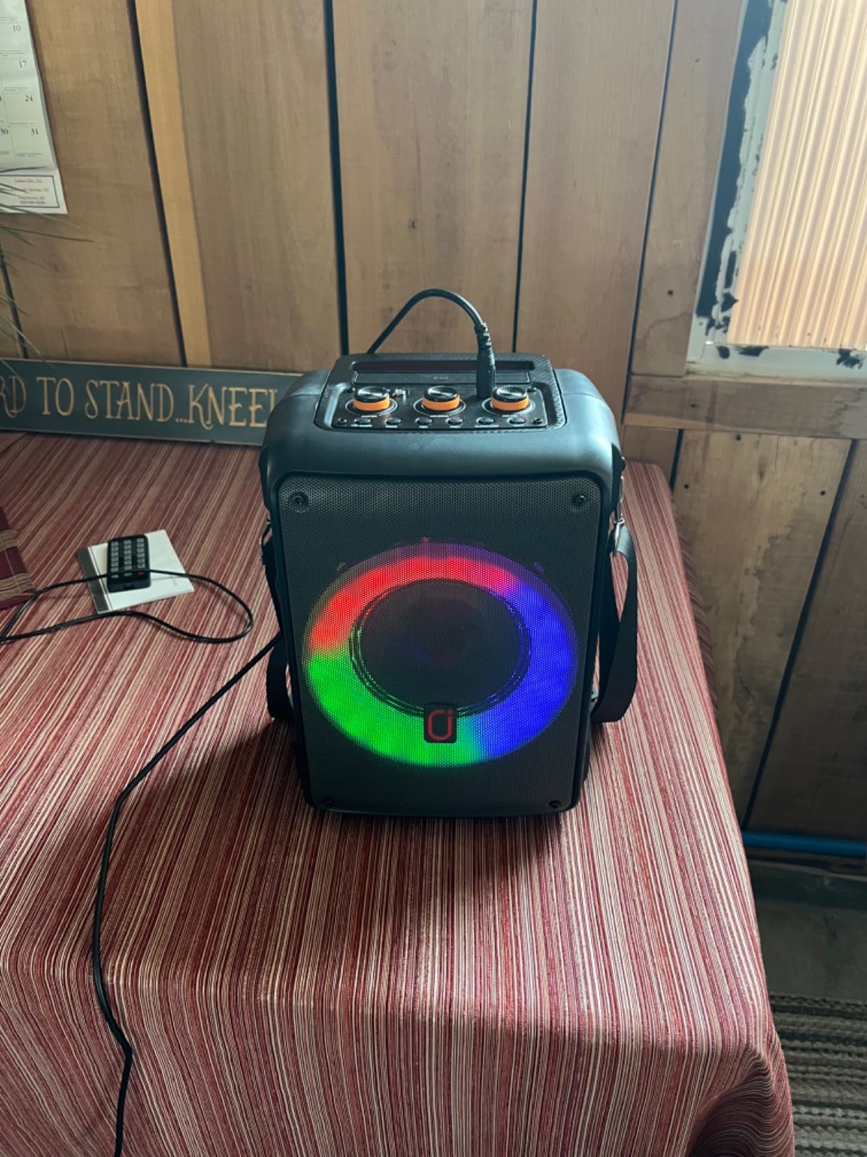 Karaoke Machine with 2 Zero Delay Mics for Adults, Karaoke Set for Parties | Support Karaoke Mode,MIC Priorit, Automatic Bass & Treble Adjustment,Support TV Connectivity for Parties,Events,BBQs customer photo 1