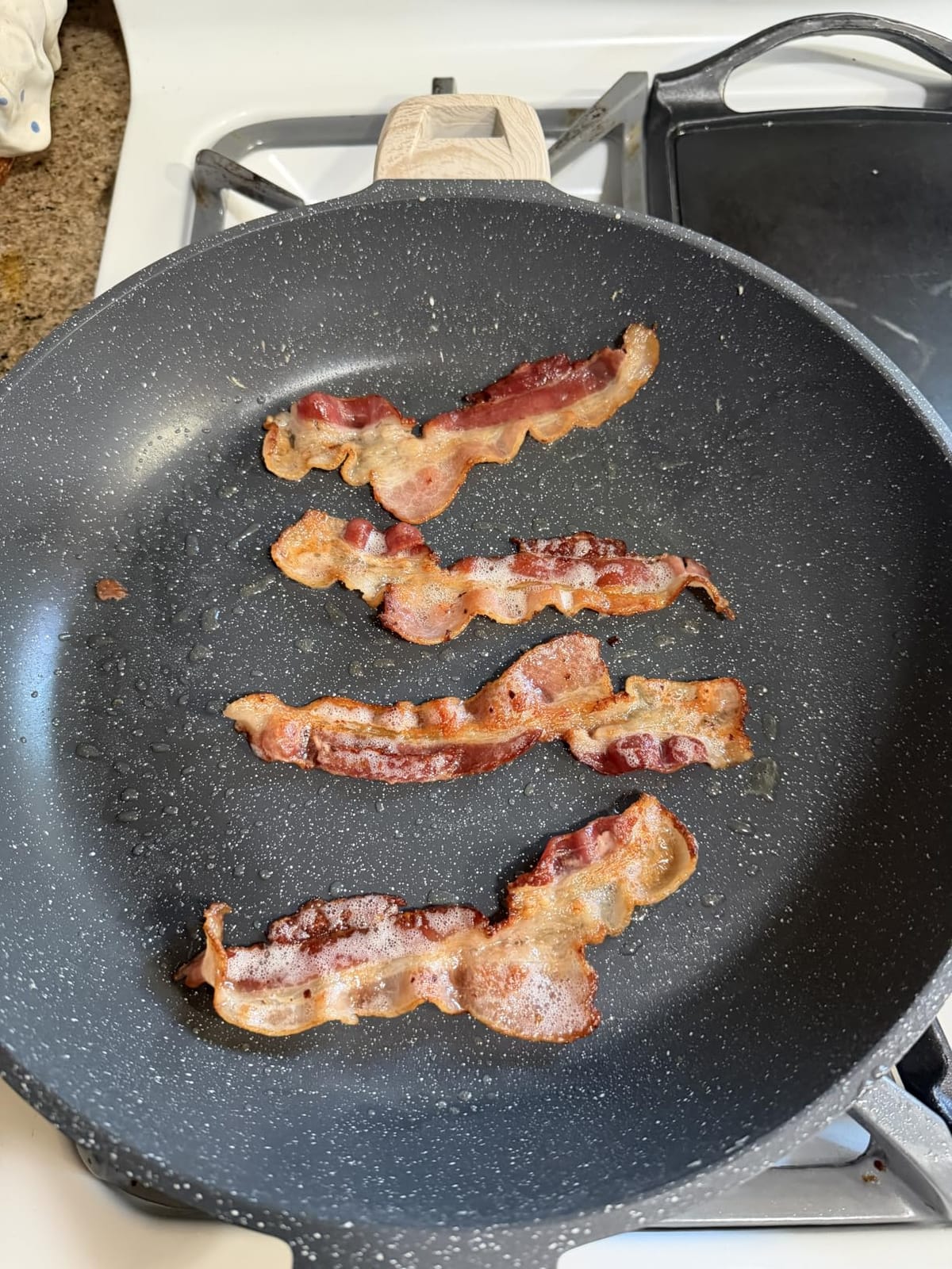 CAROTE 12 Inch Classic Granite Non Stick Black Frying Pan, PFOA-Free customer photo 1