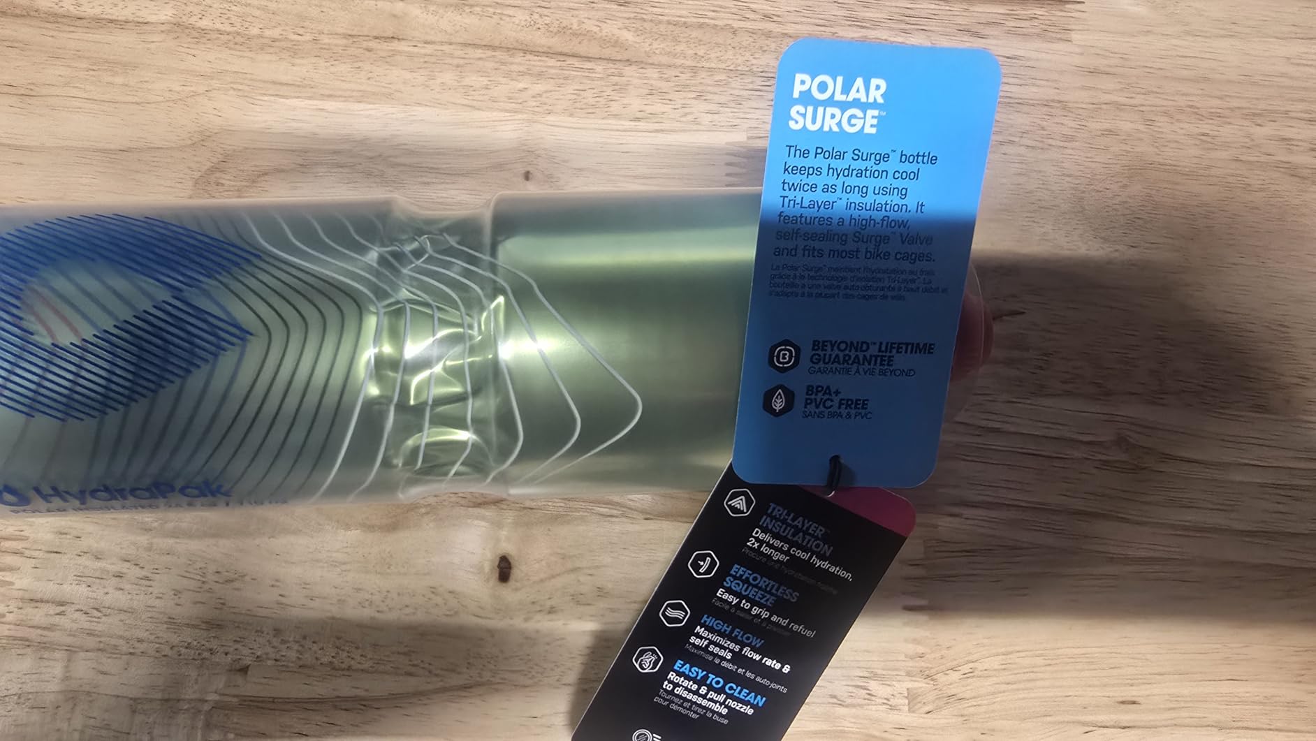 HydraPak Polar Surge Insulated Bike Water Bottle (24oz, Ascent Black) customer photo 2