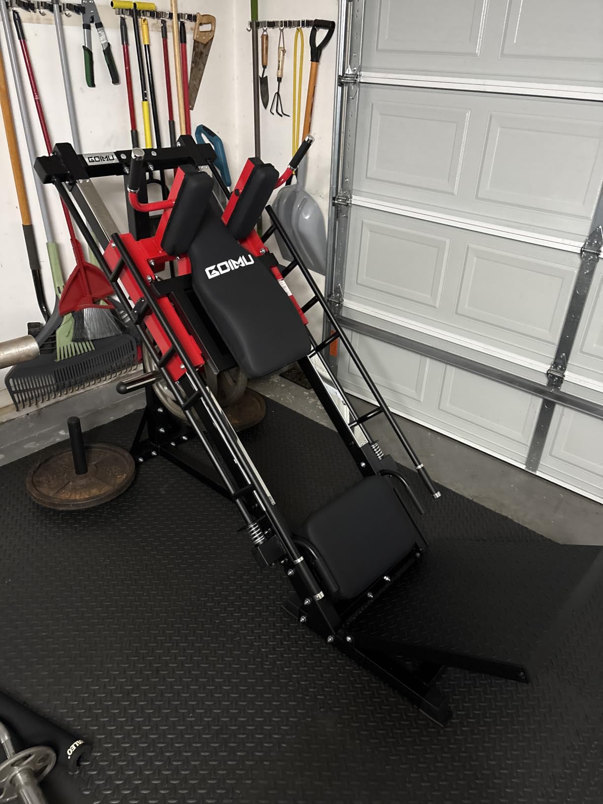 Leg Press Hack Squat Machine with Back Support Cushion, 3 in 1 Adjustable Leg Press Machine with Quad Track Roller System, Hack Squat Machine customer photo 1