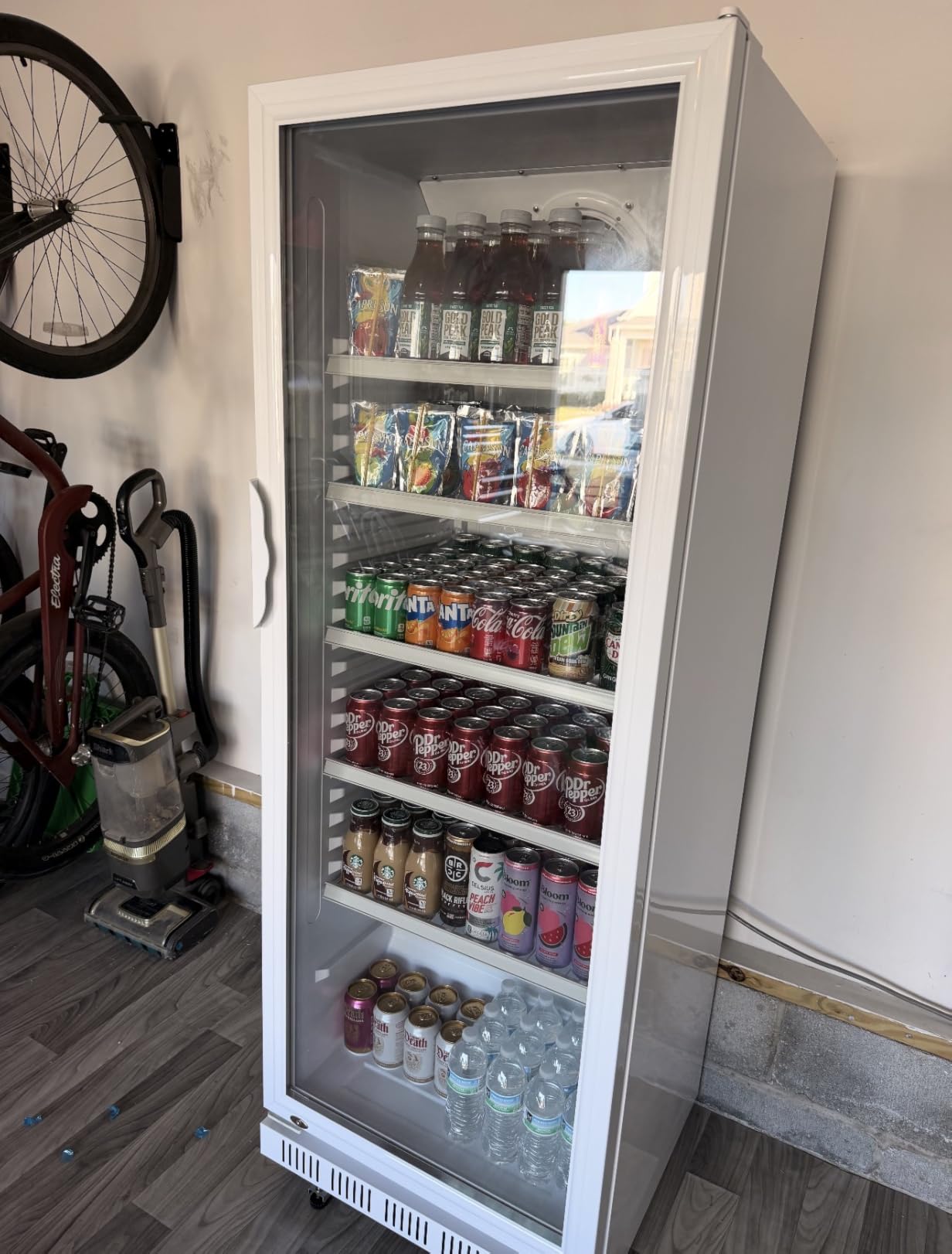Tylza Glass Door Beverage Display Refrigerator 360L 600 Can White customer photo 2