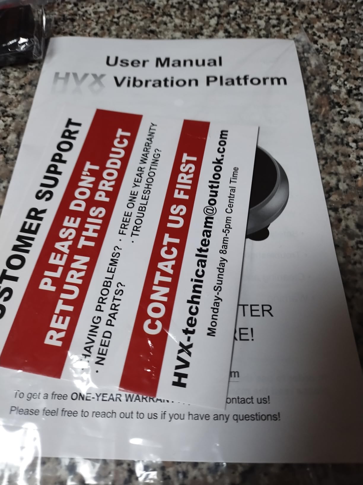 HVX Vibration Plate Exercise Machine 450 lbs Capacity Lymphatic Drainage customer photo 2