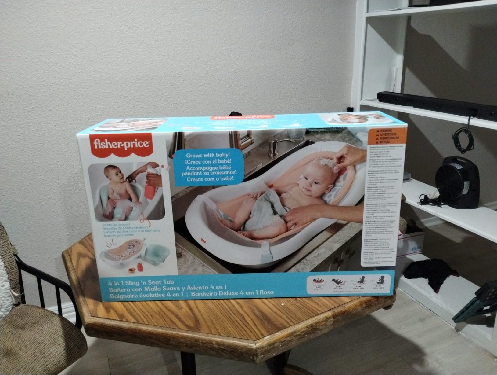 Fisher-Price™ Baby to Toddler Bath 4-in-1 Sling 'N Seat Tub with Removable Infant Support and 2 Toys, Pacific Pebble customer photo 1