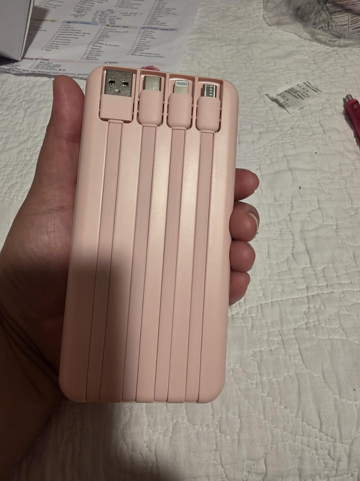 OHOVIV Portable Charger Power Bank 50000mAh,4 Built-in Cables Battery Pack customer photo 2