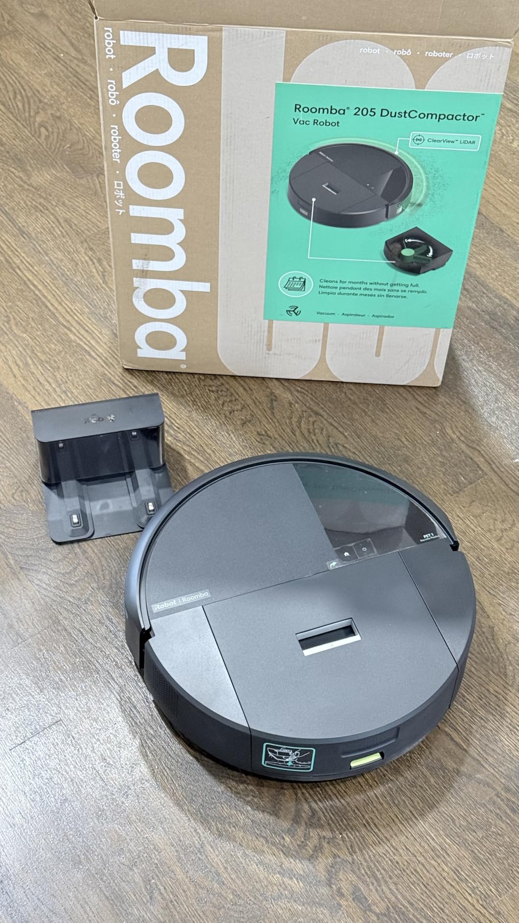 iRobot Roomba 205 DustCompactor Vac Robot Vacuum - Compacts Dirt Inside, No Emptying for 60 Days, Space Saving, No Dock Needed, Bagless, Intense Power-Lifting Suction, LiDAR Navigation, Multi-Surface customer photo 1