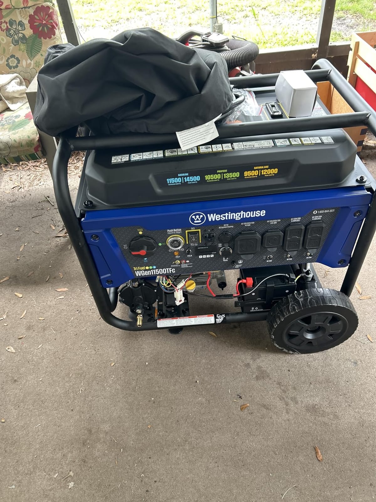 Westinghouse 14500 Peak Watt Dual Fuel Home Backup Portable Generator, Remote Electric Start, Transfer Switch Ready, Gas and Propane Powered customer photo 2