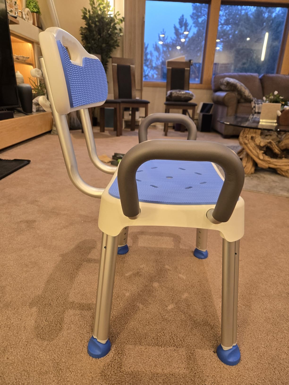 FULLOT Wide Shower Chair for Inside Shower, Stable Bracing Design, 400 lbs customer photo 1