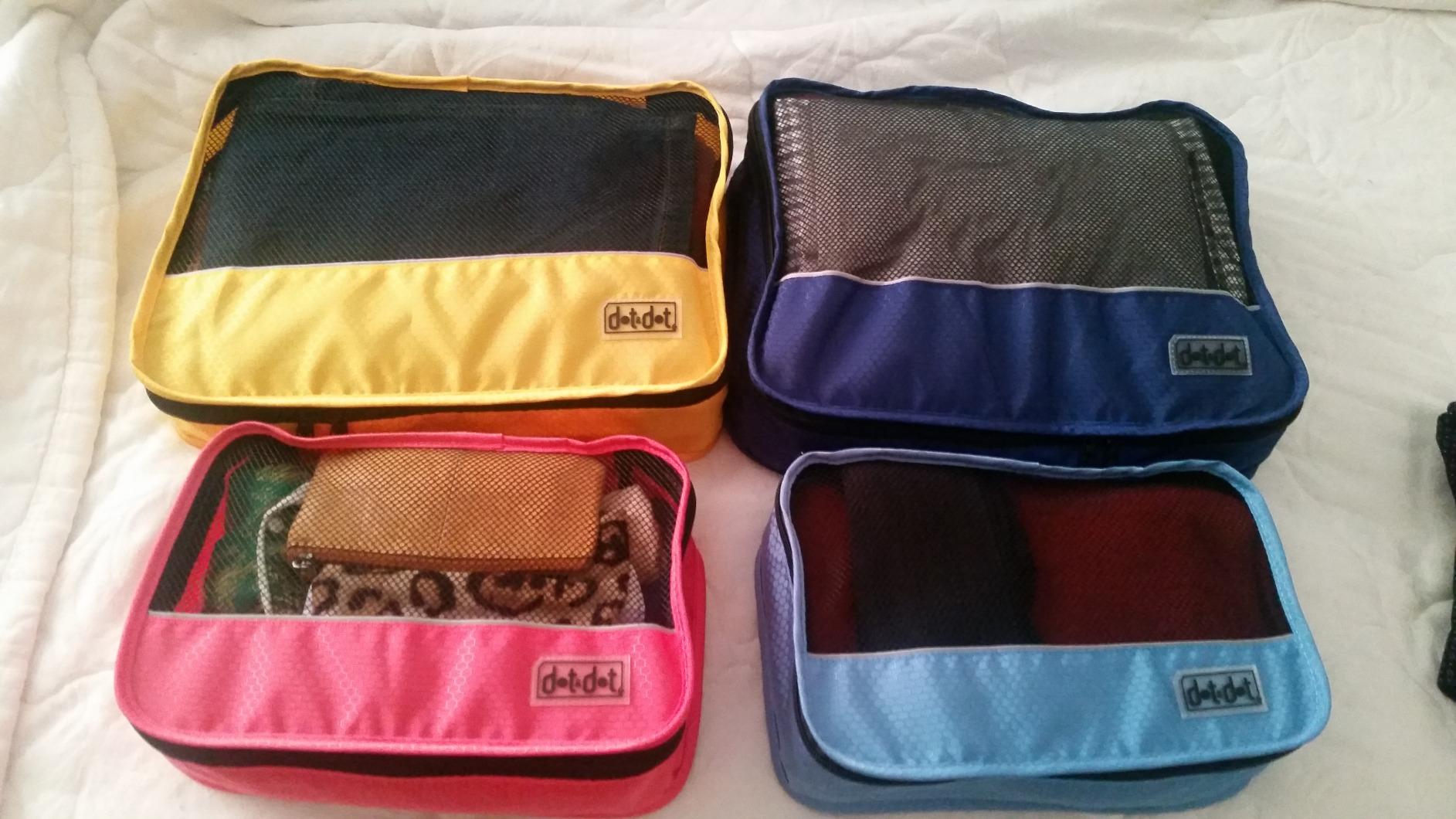 Dot&Dot Large Compression Packing Cubes 5pc Set - Suitcase Luggage Organizer Bags - Expandable Travel Essentials - Lightweight Fabric Organizers customer photo 2