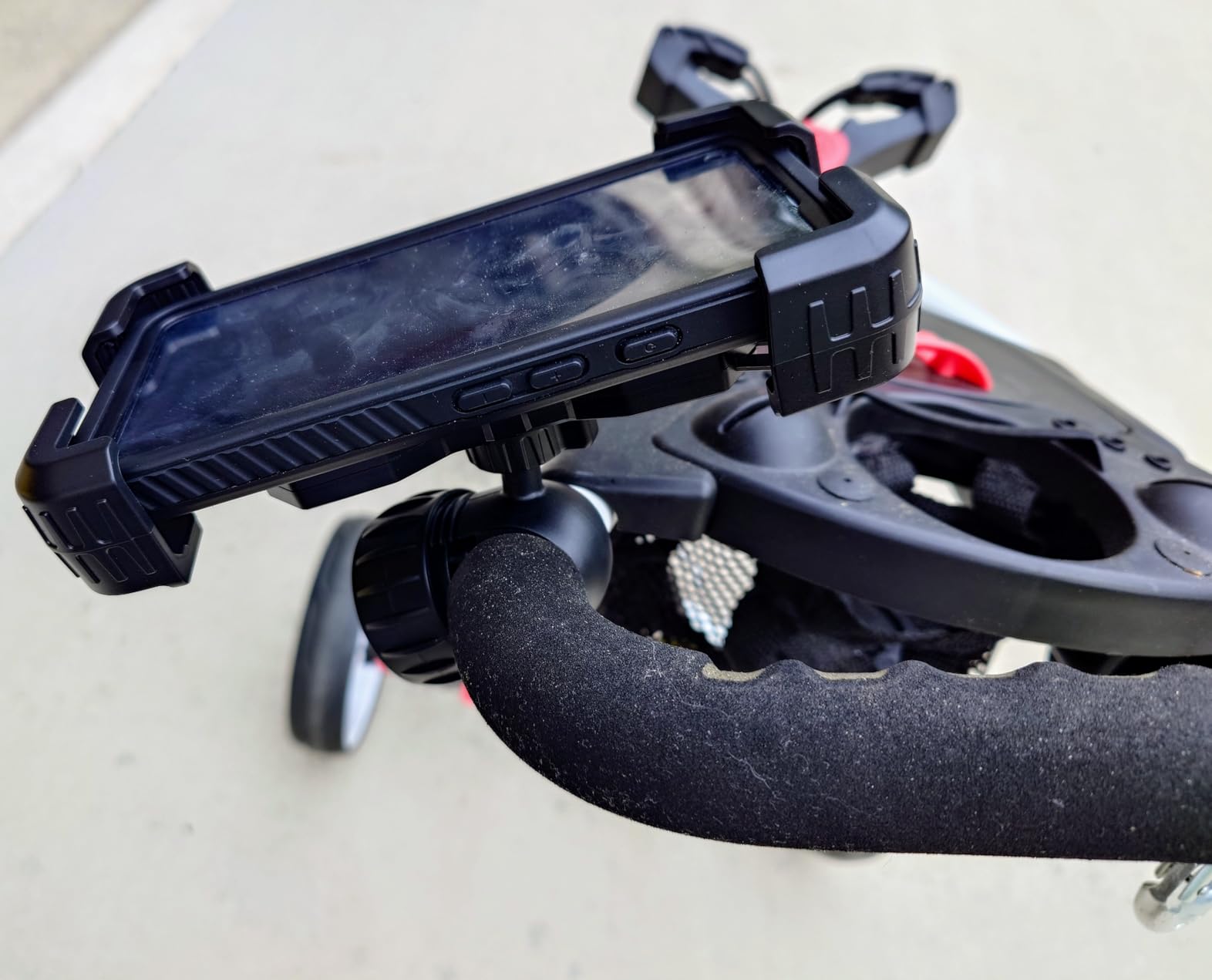 Golf Push Cart Phone Holder Mount for Clicgear, Sun Mountain Bag Boy, Rovic customer photo 1